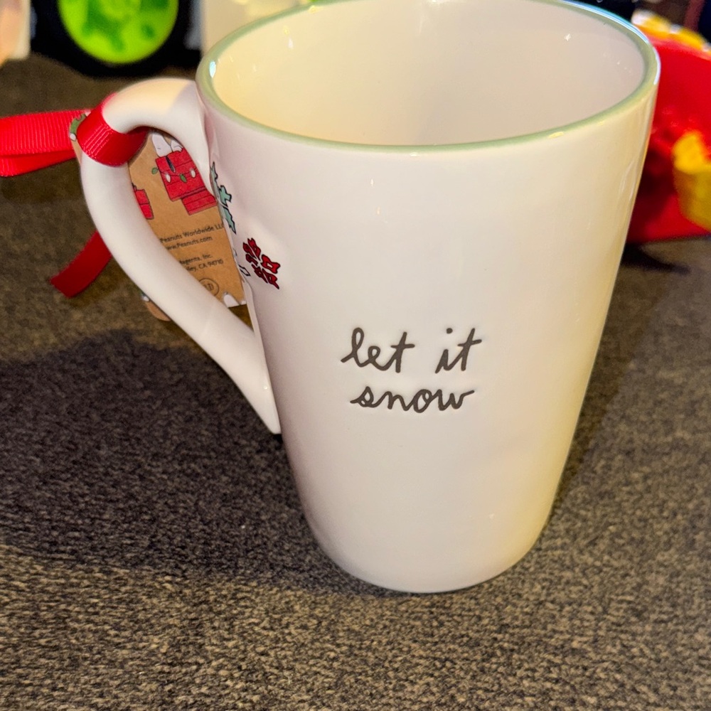 Peanuts/Rae Dunn NWT Snoopy Mug - White with Red and Yellow Accents - Picture 4 of 5